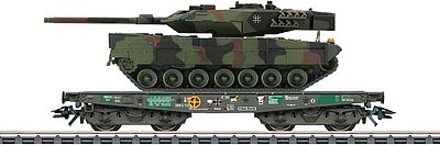 Marklin HD Flat Car w/Leo 2 Tank