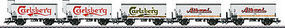 Marklin DSB Beer 5-Car Set HO Scale Model Train Freight Car Set #48779 Marklin DSB Beer 5-Car Set HO Scale Model Train Freight Car Set #48779
