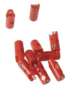 Marklin New Style Plugs pkg(10) - Red Model Railroad Electrical Accessory #71415