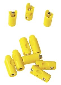 Marklin New Style Sockets pkg(10) - Yellow Model Railroad Electrical Accessory #71422