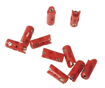 Marklin New Style Sockets pkg(10) - Red Model Railroad Electrical Accessory #71425