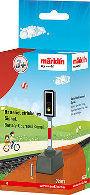 Marklin Battery-Powered LED Block Signal HO Scale Model Railroad Operating Accessory #72201