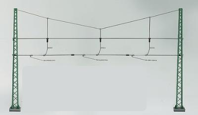 Marklin Catenary Cross Span Assembly for 3 Tracks HO Scale Model Railroad Trackside Accessory #74131