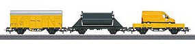 Marklin Construction Site Extension 3-Car Set w/Track HO Scale Model Train Freight Car #78083 Marklin Construction Site Extension 3-Car Set w/Track HO Scale Model Train Freight Car #78083