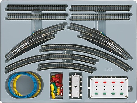 Marklin T1 Extension Set w/Electric Turnouts Z Scale Nickel Silver Model Train Track #8192