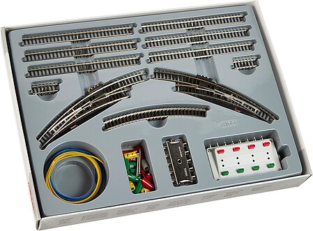 Marklin T2 Extension Set w/Electric Turnouts Z Scale Nickel Silver Model Train Track #8193