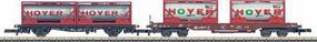 Marklin 2-Car Set w/Tank Containers Hoyer Z Scale Model Train Freight Car #82285 Marklin 2-Car Set w/Tank Containers Hoyer Z Scale Model Train Freight Car #82285
