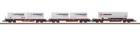 Marklin DB Schnkr DpWell FltCr St Z-Scale Marklin DB Schnkr DpWell FltCr St Z-Scale
