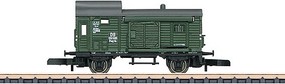 Marklin Type Pwg Pr 14 Freight Train Baggage Car Ready to Run German Federal Railroad DB (Era III, green, gray) Z-Scale