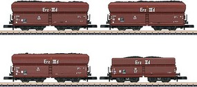 Marklin DB 4 Car Coal Freight Set Z-Scale Marklin DB 4 Car Coal Freight Set Z-Scale