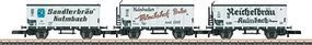 Marklin Beer Reefer 3-Pack Ready to Run Kulmbacher Breweries Z Scale Model Train Freight Car #86395 Marklin Beer Reefer 3-Pack Ready to Run Kulmbacher Breweries Z Scale Model Train Freight Car #86395