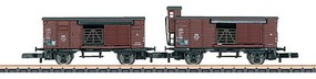 Marklin DB Livestk Trans 2-Car St Z-Scale Marklin DB Livestk Trans 2-Car St Z-Scale