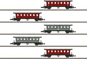 Marklin K W St E Pass 5 Car Set Z-Scale Marklin K W St E Pass 5 Car Set Z-Scale