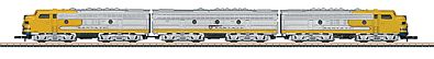 Marklin EMD F7 A-B-A Set (Powered A Unpowered B) Santa Fe Z Scale Model Train Diesel Locomotive #88190