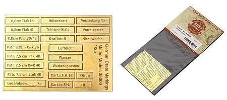 Matho German Crate Markings Airbrush Template (21) Plastic Model Military Diorama Kit 1/35 #35006