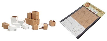 Matho Cardboard Boxes Generic, Printed Paper (28) Plastic Model Diorama Kit 1/35 Scale #35058