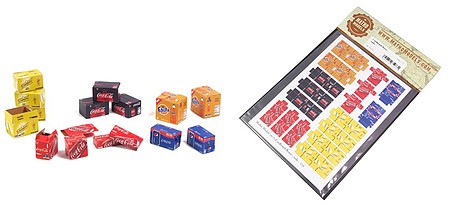 Matho Cardboard Boxes Soda, Printed Paper (34) Plastic Model Diorama Kit 1/35 Scale #35073