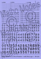 Matho Multi-Scale Black Type 1 Numbers Decal Plastic Model Decal Kit #80001