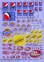 Matho Multi-Scale Modern Soft Drink Logos Decal (Pepsi, Fanta, Schwepper, Dr Pepper)