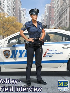 Master-Box Ashley Modern Police Woman Plastic Model Figure Kit 1/24 Scale #24027