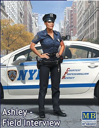 Master-Box Ashley Modern Police Woman Plastic Model Figure Kit 1/24 Scale #24027