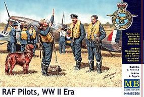 Master-Box WWII RAF Pilots (3 w/Dog) Plastic Model Military Figure 1/32 Scale #3206 Master-Box WWII RAF Pilots (3 w/Dog) Plastic Model Military Figure 1/32 Scale #3206