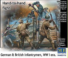 Master-Box WWI German & British Infantrymen (5) Plastic Model Military Figure Kit 1/35 Scale #35116