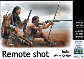 Master-Box Remote Shot Indian Warriors Kneeling Plastic Model Military Figure Kit 1/35 Scale #35128