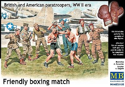 Master-Box British & American Paratroopers Plastic Model Military Figure 1/35 Scale #35150