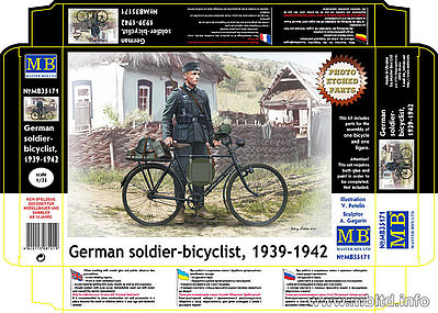 Master-Box German Soldier Bicyclist 1939 Plastic Model Military Figure Kit 1/35 Scale #35171