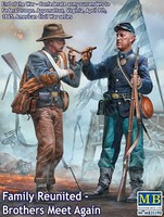Master-Box Reunited USA Confederate & Union Soldiers (2) Plastic Model Military Figure Kit 1/35 #35198