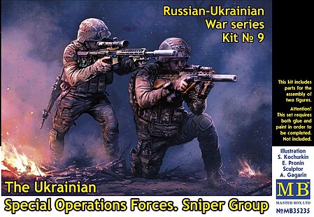 Master-Box 1/35 Russian-Ukrainian War- Ukrainian Special Operations Forces Sniper Group (2) (New Tool)