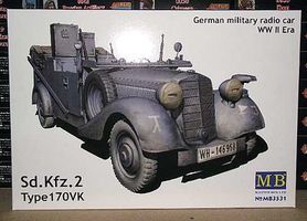 Master-Box WWII German SdKfz 2 Type 170VK Radio Car Plastic Model Military Staff Car Kit 1/35 #3531