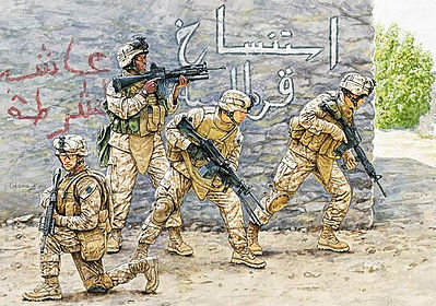 Field of Conflict 1:32 metal 3 figure sets Iraq War British Marines Set 1 IWBM1 
