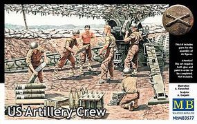 Master-Box WWII US Artillery Crew (6) Plastic Model Military Figure 1/35 Scale #3577