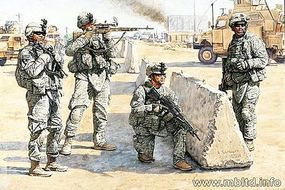 Master-Box US Soldiers Check Point Iraq (4) Plastic Model Military Figure 1/35 Scale #3591