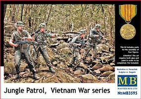 Jungle Patrol US Military Vietnam War (4) Plastic Model Military Figure 1/35 Scale #3595