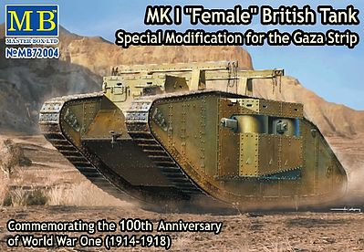 Master-Box British Female Mk I Tank Modified for Gaza Strip Plastic Model Tank Kit 1/72 Scale #7200