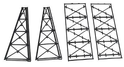 Micro-Engr Tall Steel Viaduct Tower - Two 4-Story Bents Model Train Bridge N Scale #75176