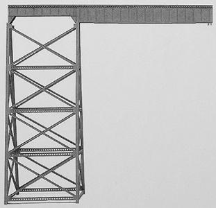 Micro-Engr Tall Steel Viaduct Length Extension - 120 Model Train Bridge N Scale #75542