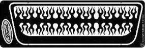 Model-Car-Garage Ford Custom Billet Style Truck Grille Fire Demon Plastic Model Accessory 1/25 Scale #2229 Model-Car-Garage Ford Custom Billet Style Truck Grille Fire Demon Plastic Model Accessory 1/25 Scale #2229