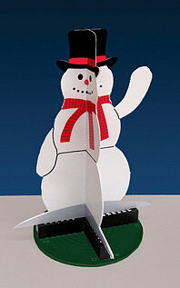 Micro-Structures Snowman 3D animated Kit HO Scale Model Railroad Building Sign #2010