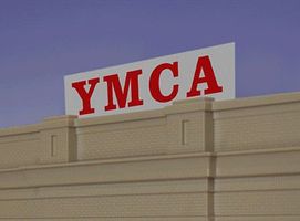 Animated Neon Small Sign HO Scale Model Railroad Billboard #2072