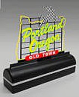 Micro-Structures Portland Oregon Sign Desk Top Neon Base Micro-Structures Portland Oregon Sign Desk Top Neon Base