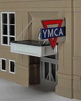 YMCA Large Double-Sided Logo Animated Neon Sign O Scale Model Railroad Sign #3071