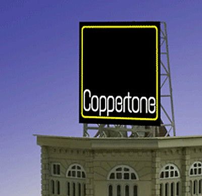 Micro-Structures Coppertone Animated Rooftop Billboard Lattice Support N Scale Model Railroad Sign #338830