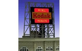 Micro-Structures Kodak Animated Rooftop Billboard Kit Model Railroad Billboard #338875 Micro-Structures Kodak Animated Rooftop Billboard Kit Model Railroad Billboard #338875
