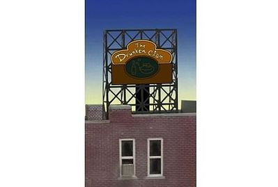 Micro-Structures Drunken Clam Animated Rooftop Billboard Lattice Support N Scale Model Railroad Sign #338885