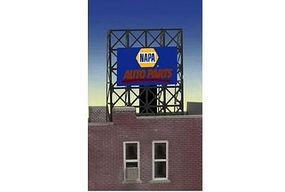 Napa Auto Parts Animated Rooftop Billboard Lattice Support N Scale Model Railroad Sign #338895