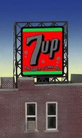 Micro-Structures 7UP Animated Rooftop Billboard Lattice Support Z Scale Model Railroad Billboard Sign #338945